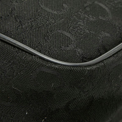 Celine C Macadam Shoulder Bag Black Canvas Leather — view 7