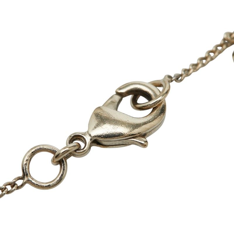 Chanel CC Logo Bracelet Gold Plated Faux Pearl Line Stone — view 5