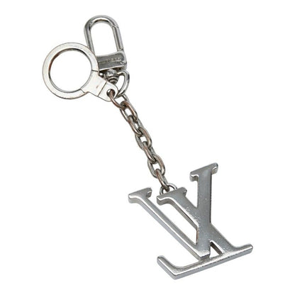 Louis Vuitton Porte Cles Initial LV Logo Key Ring Key Holder Bag Charm Silver — view 2