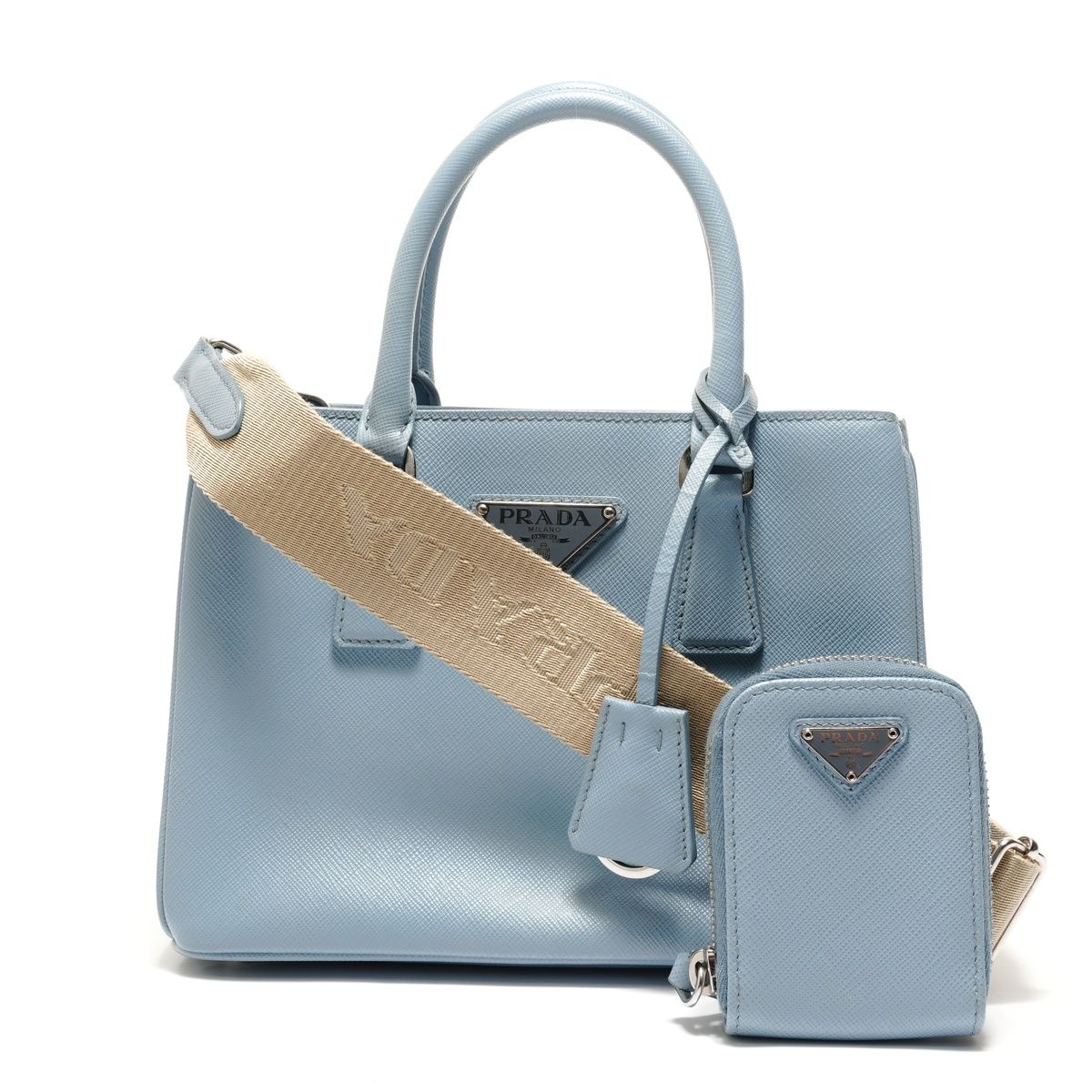 Prada Shoulder Bag 2-Way with Saffiano Leather Pouch