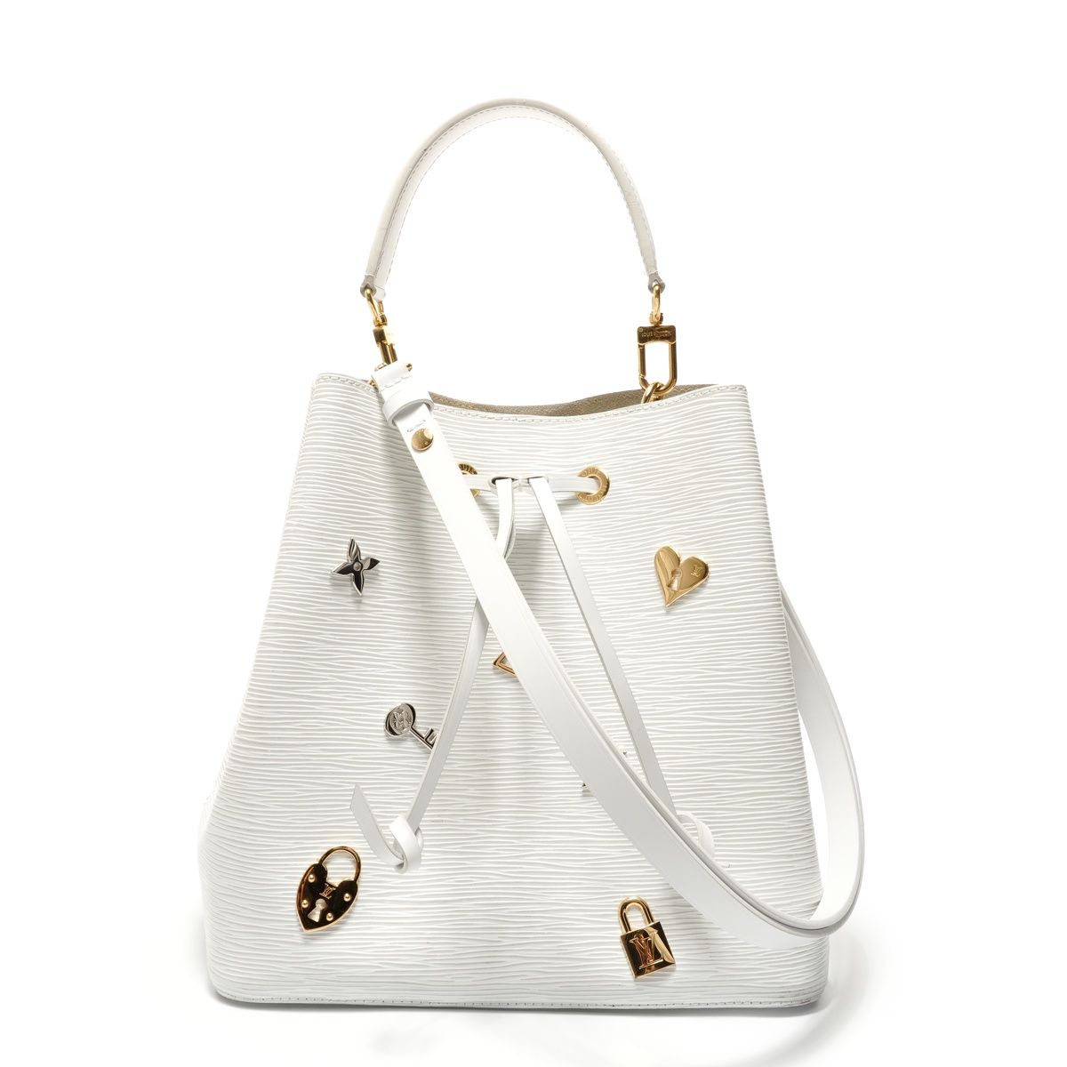 Louis Vuitton Shoulder Bag Neo Noe Lovelock Epi Blanc