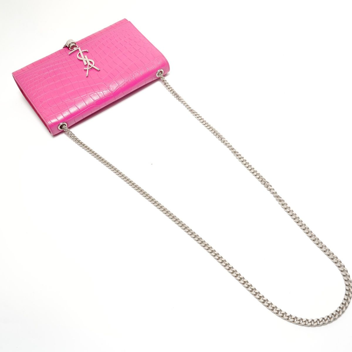 Saint Laurent Yves Shoulder Bag Croco — view 8