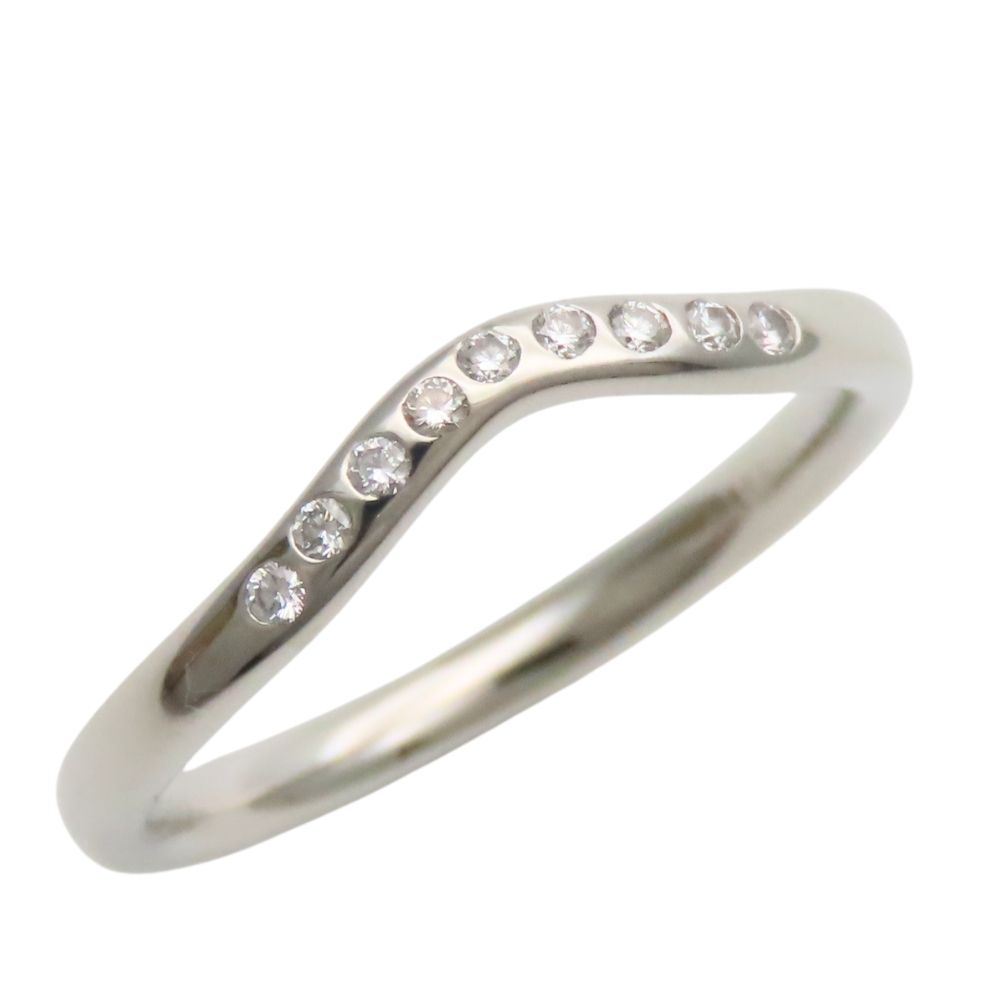 Tiffany & Co Ring T Cube Band Diamond Platinum Elsa Peretti