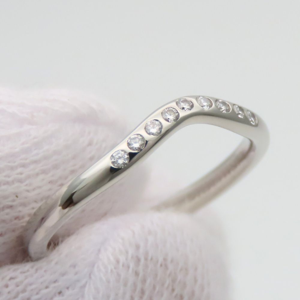 Tiffany & Co Ring T Cube Band Diamond Platinum Elsa Peretti — view 7