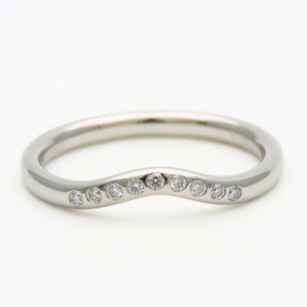 Tiffany & Co Ring T Cube Band Diamond Platinum Elsa Peretti