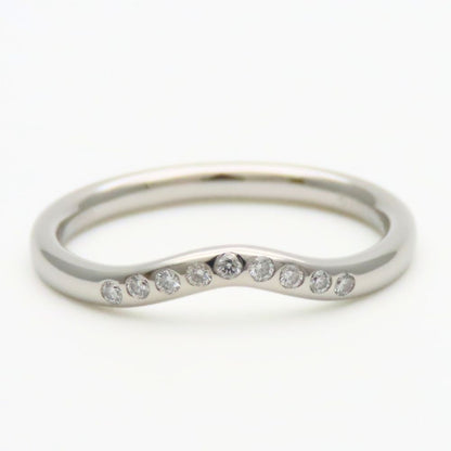 Tiffany & Co Ring T Cube Band Diamond Platinum Elsa Peretti