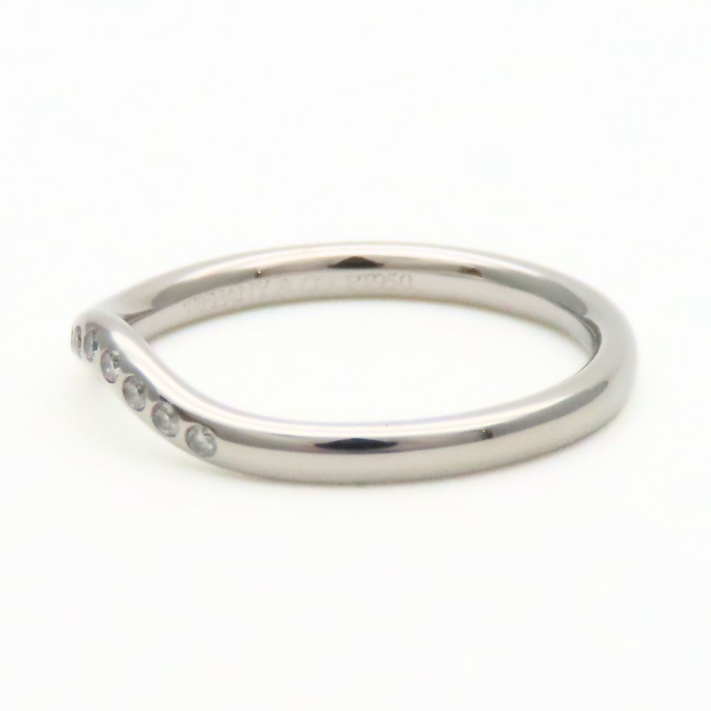 Tiffany & Co Ring T Cube Band Diamond Platinum Elsa Peretti — view 3