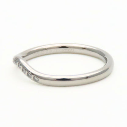 Tiffany & Co Ring T Cube Band Diamond Platinum Elsa Peretti