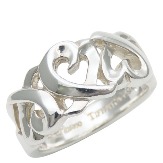 Tiffany & Co Ring Triple Loving Heart 925 Sterling Silver Paloma Picasso