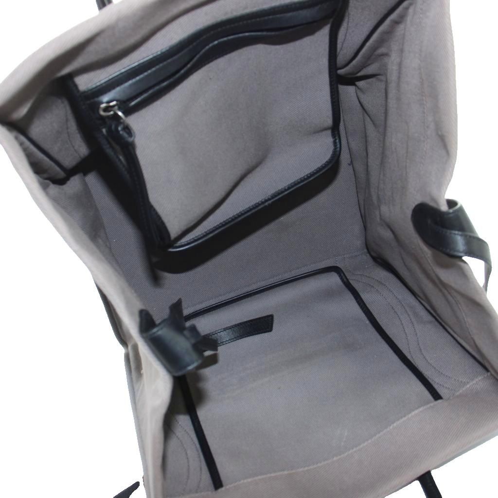 Celine Luggage Phantom Tote Hand Logo Canvas Leather Gray — view 6