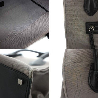 Celine Luggage Phantom Tote Hand Logo Canvas Leather Gray — view 8