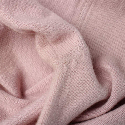 Chanel Short Sleeve Dress Knit Long High Neck Logo Gold Button 1 Pink — view 8