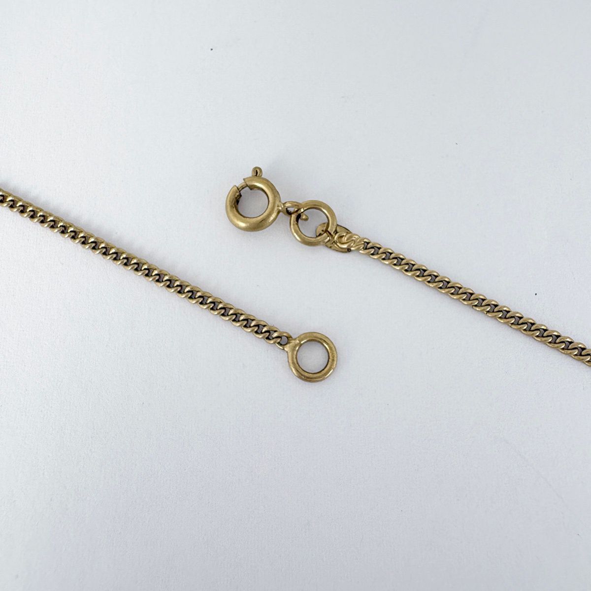 Chanel CC Logo Line Stone Necklace Snowflake Faux Pearl Gold Pink — view 3