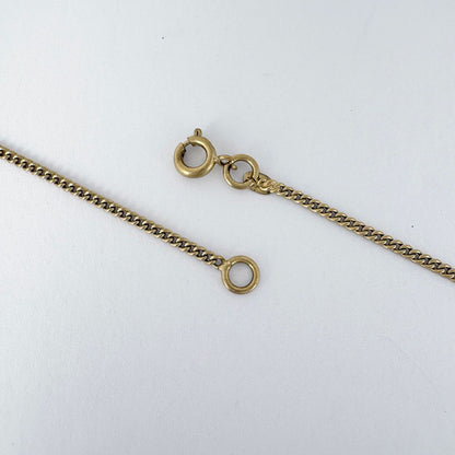 Chanel CC Logo Line Stone Necklace Snowflake Faux Pearl Gold Pink — view 3