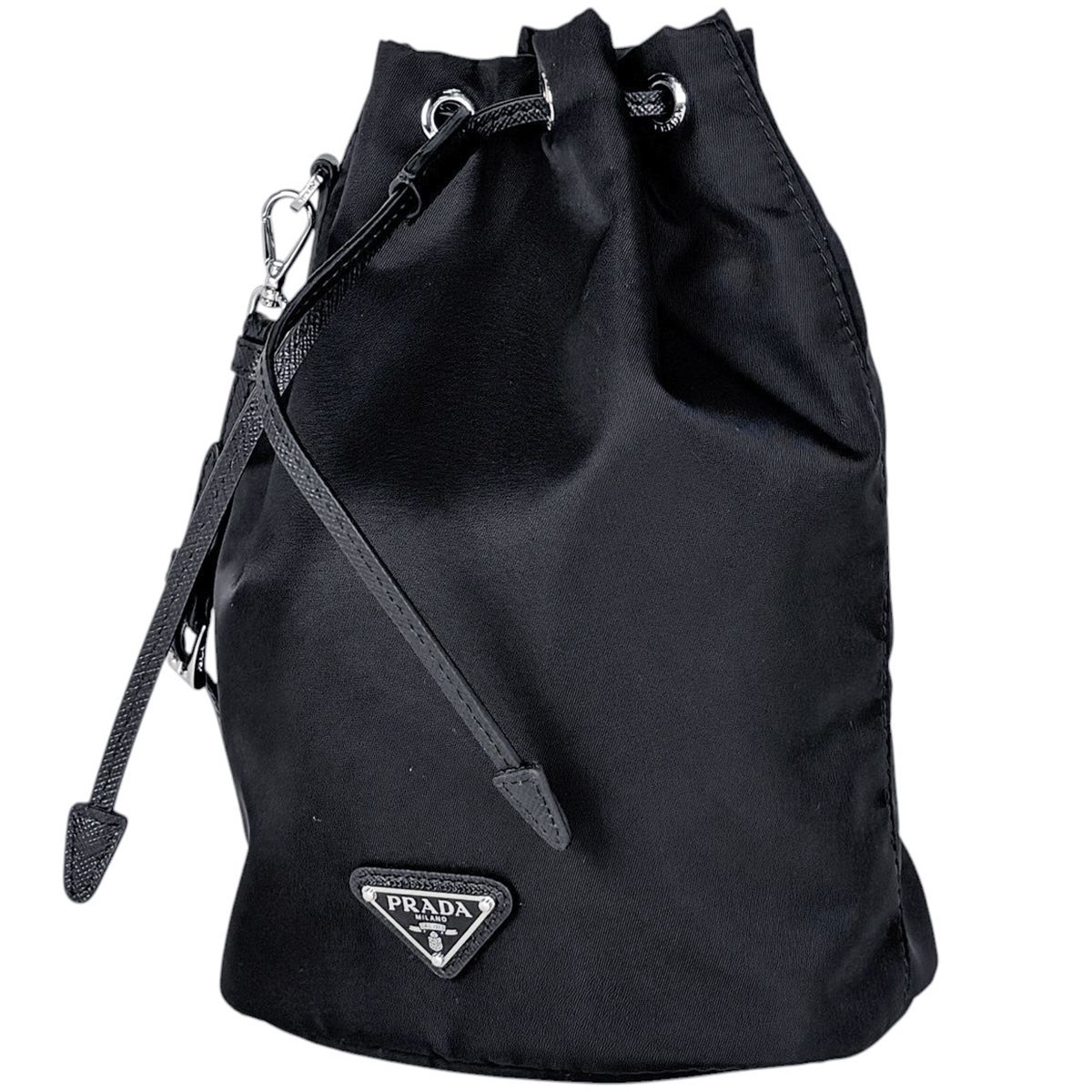 Prada Nylon Pouch Drawstring Nero