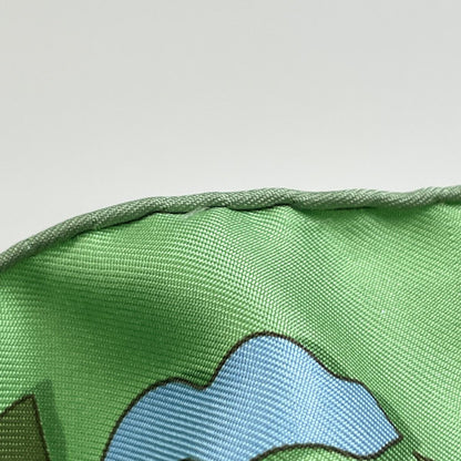 Hermes Petit Carre Mediterranee Mediterranean Scarf Silk Green Multicolor — view 5