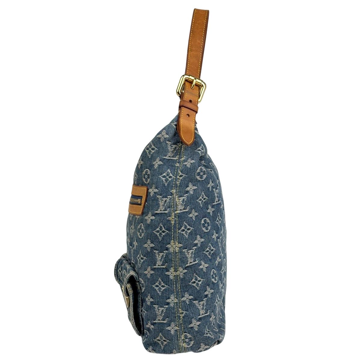 Louis Vuitton Baggy GM Shoulder Bag Monogram Denim Blue — view 2
