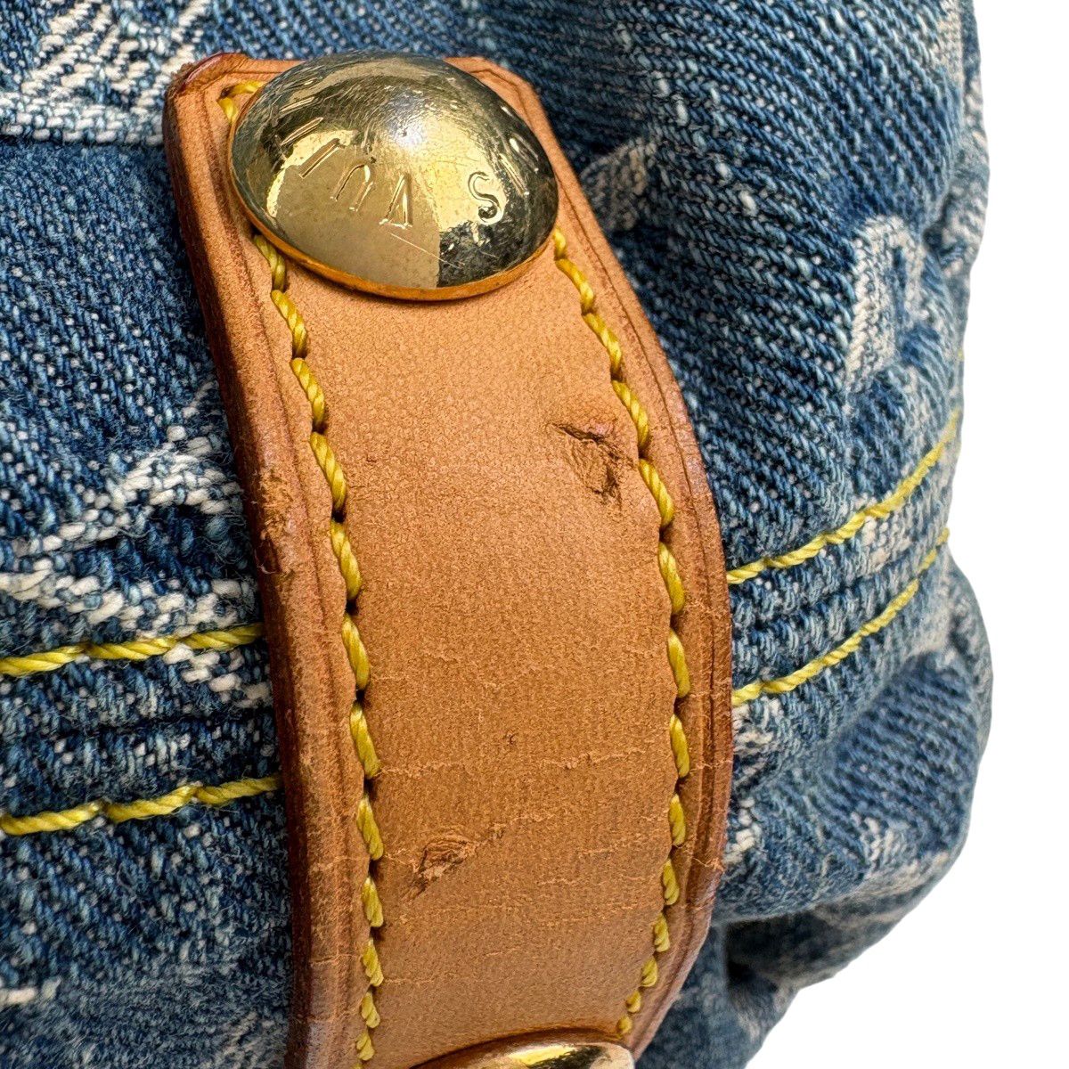 Louis Vuitton Baggy GM Shoulder Bag Monogram Denim Blue — view 6