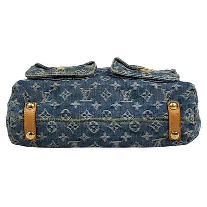 Louis Vuitton Baggy GM Shoulder Bag Monogram Denim Blue — view 5
