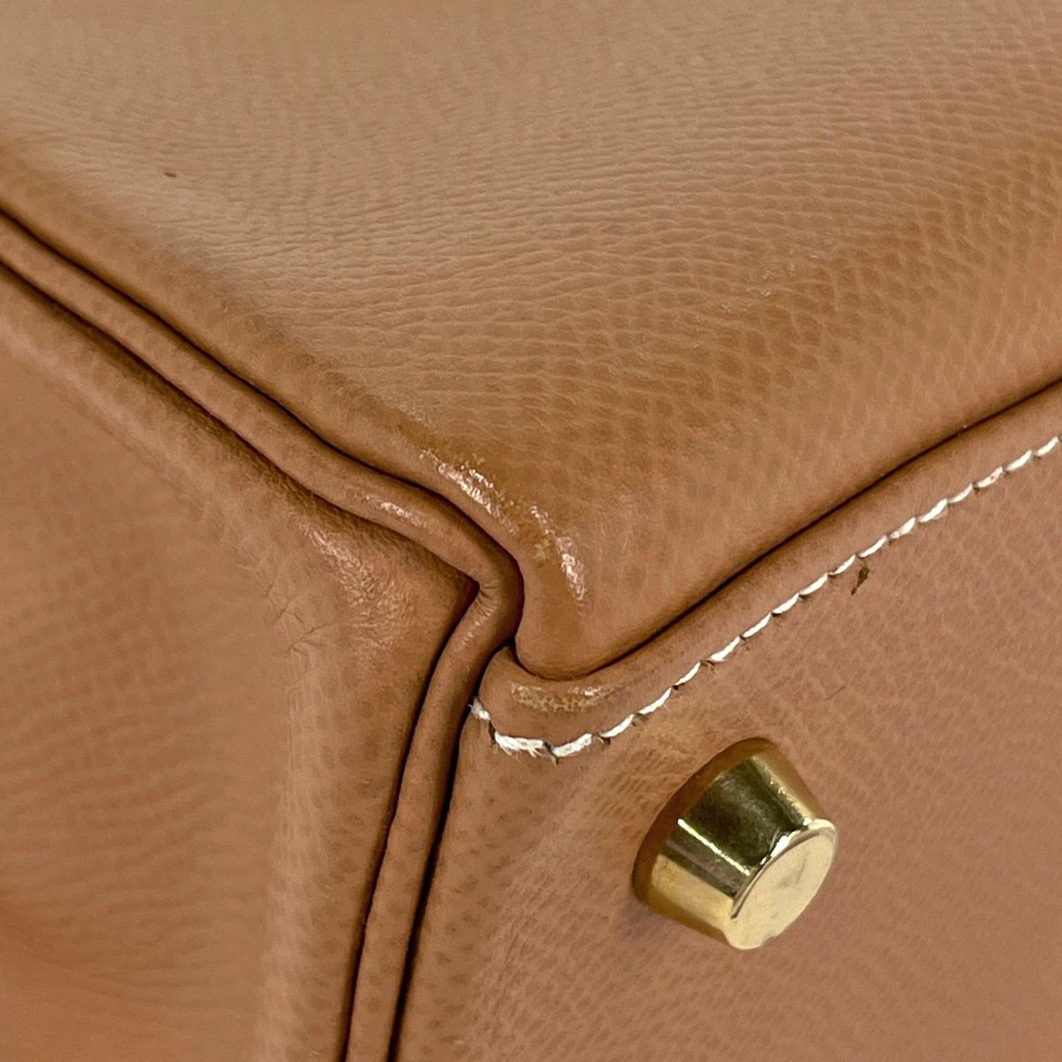 Hermes Kelly 28 Retourne 2-Way Handbag Courchevel Natural — view 6