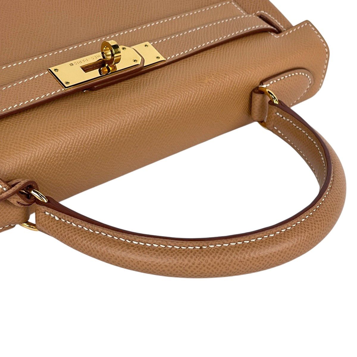 Hermes Kelly 28 Retourne 2-Way Handbag Courchevel Natural — view 9