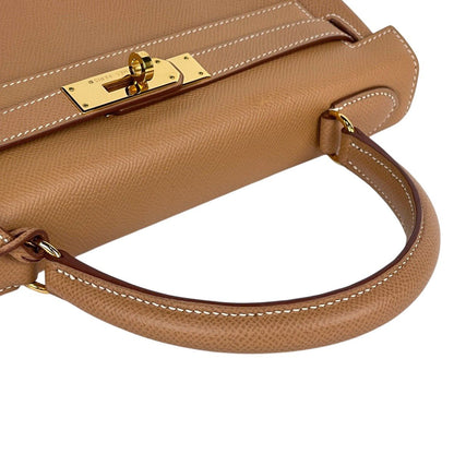 Hermes Kelly 28 Retourne 2-Way Handbag Courchevel Natural — view 9
