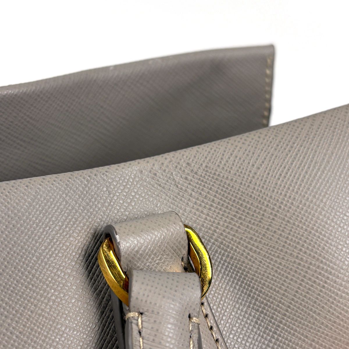 Prada Tote 2-Way Saffiano Leather Light Gray — view 5