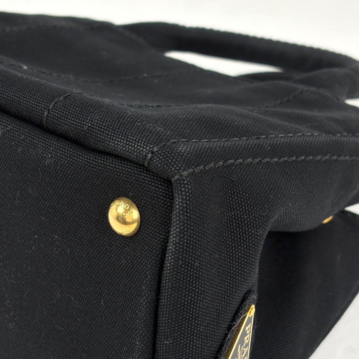 Prada Canapa Tote 2-Way Canvas Nero — view 3