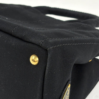 Prada Canapa Tote 2-Way Canvas Nero — view 3