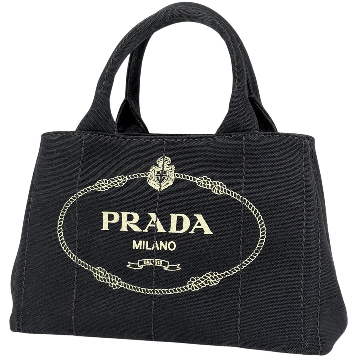 Prada Canapa Tote 2-Way Canvas Nero