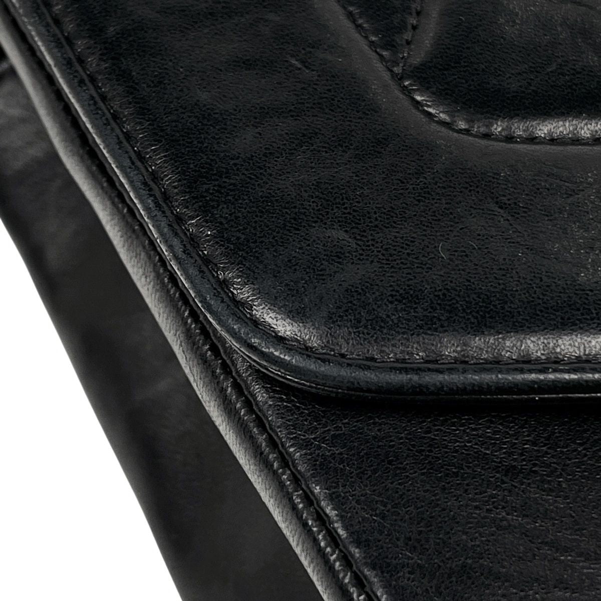 Chanel Diana Quilted Single Flap Chain Shoulder Bag CC Logo Leather Black — view 7
