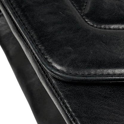 Chanel Diana Quilted Single Flap Chain Shoulder Bag CC Logo Leather Black — view 7