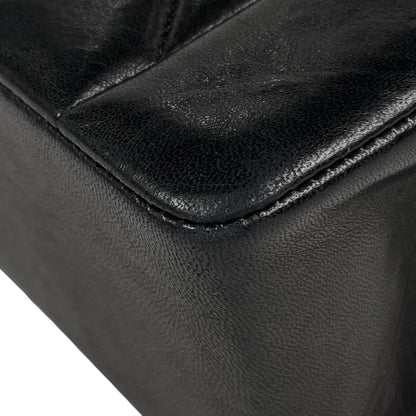 Chanel Diana Quilted Single Flap Chain Shoulder Bag CC Logo Leather Black — view 6