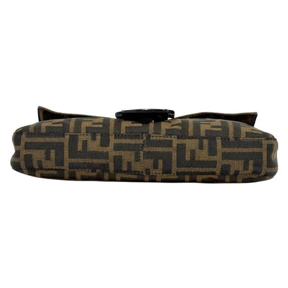 Fendi Zucca Pattern Mamma Baguette Shoulder Bag Canvas Brown — view 5