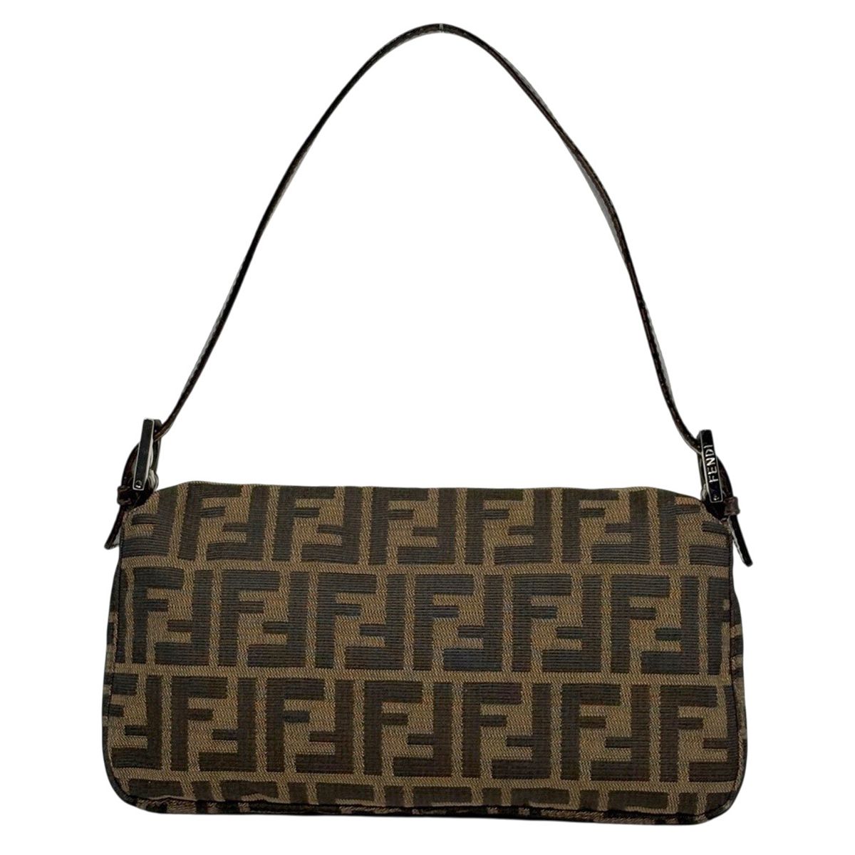 Fendi Zucca Pattern Mamma Baguette Shoulder Bag Canvas Brown — view 3