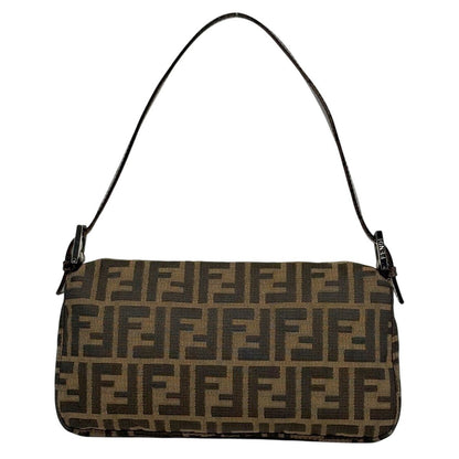Fendi Zucca Pattern Mamma Baguette Shoulder Bag Canvas Brown — view 3