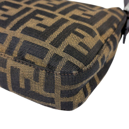 Fendi Zucca Pattern Mamma Baguette Shoulder Bag Canvas Brown — view 6