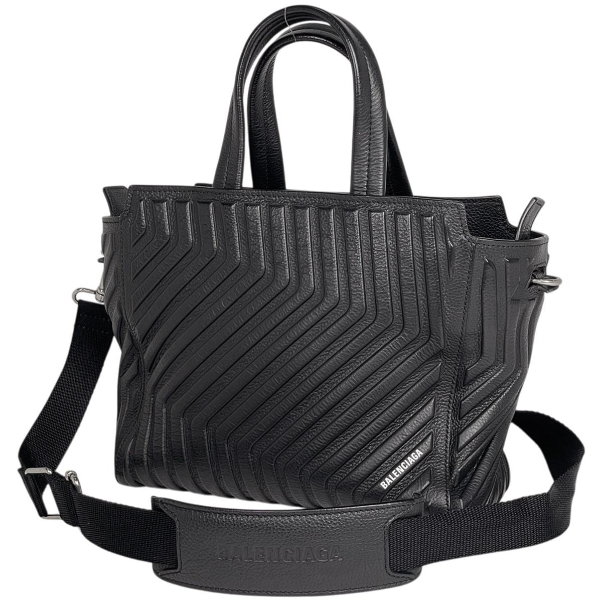 Balenciaga Zip Small Tote 2-Way Leather Black