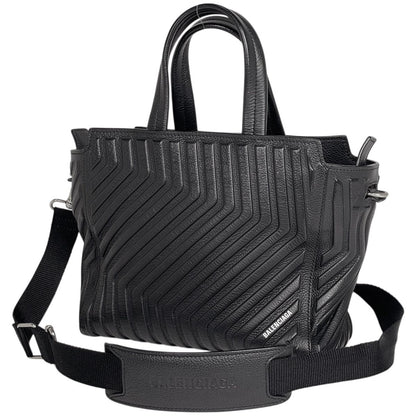 Balenciaga Zip Small Tote 2-Way Leather Black