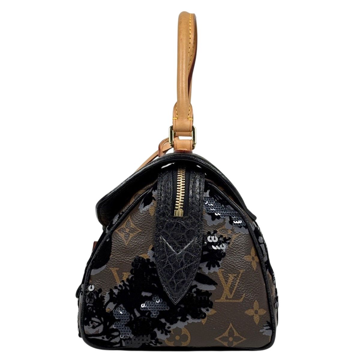 Louis Vuitton Fleur Duju Carzel Sequin Handbag Monogram Brown — view 2