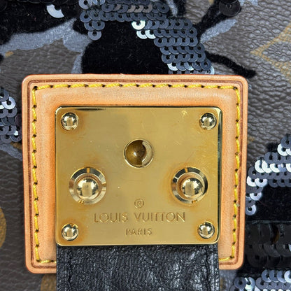 Louis Vuitton Fleur Duju Carzel Sequin Handbag Monogram Brown — view 8