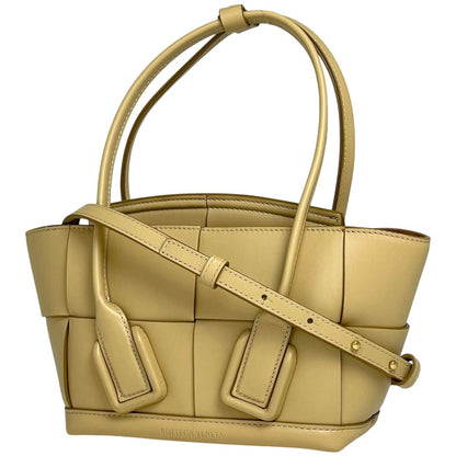 Bottega Veneta Mini the Arco 2-Way Handbag Leather Yellow