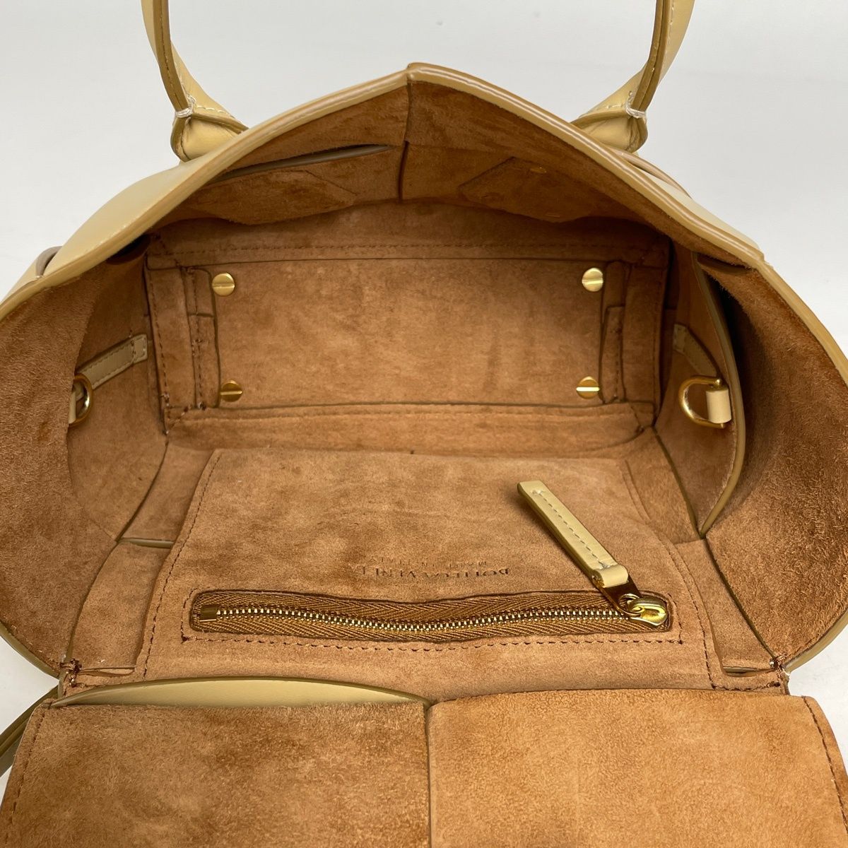 Bottega Veneta Mini the Arco 2-Way Handbag Leather Yellow — view 7