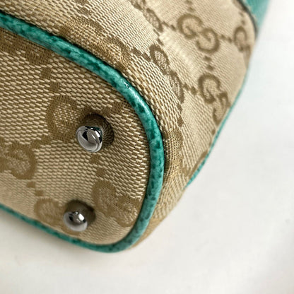 Gucci GG Pattern Tote Canvas Beige Green — view 3