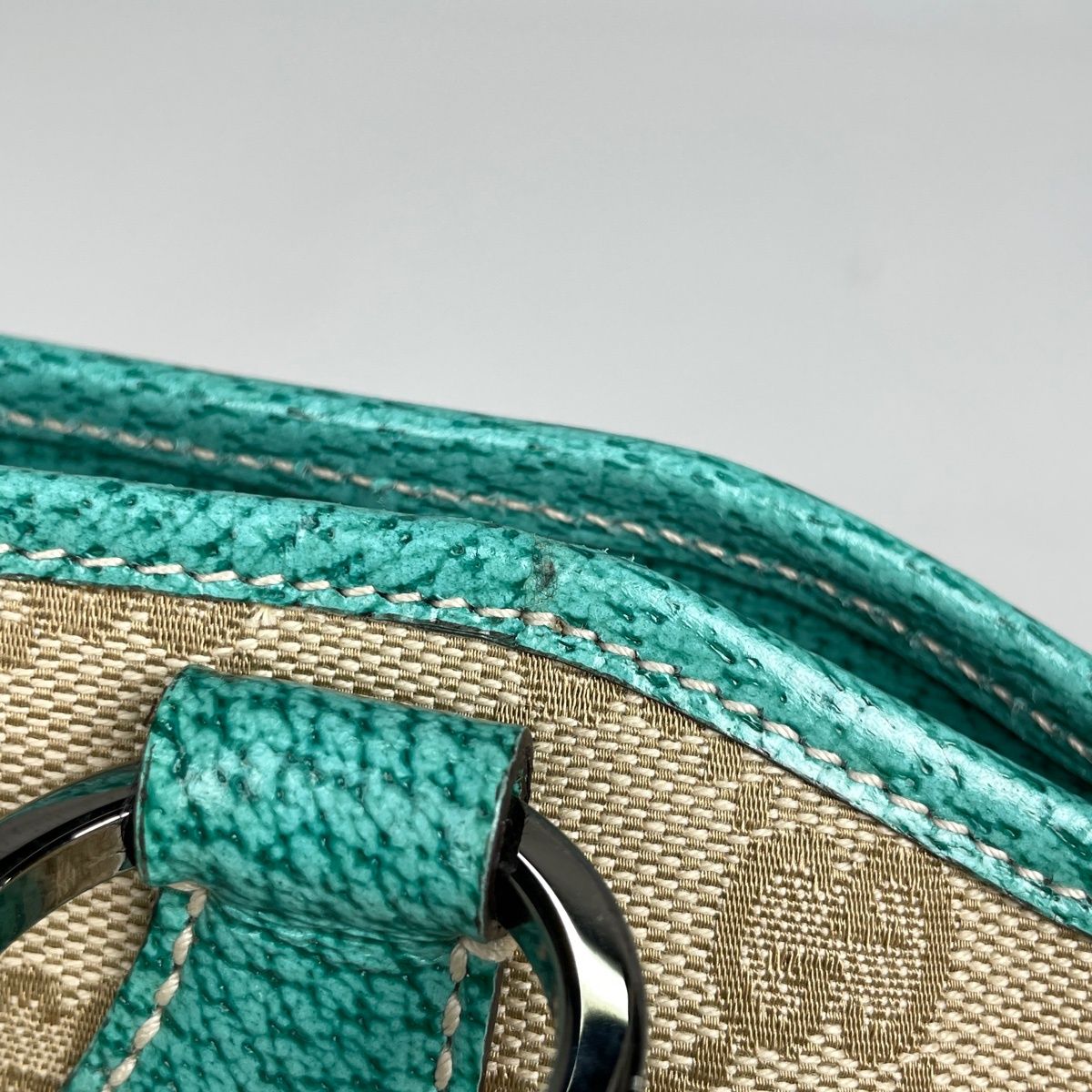 Gucci GG Pattern Tote Canvas Beige Green — view 5