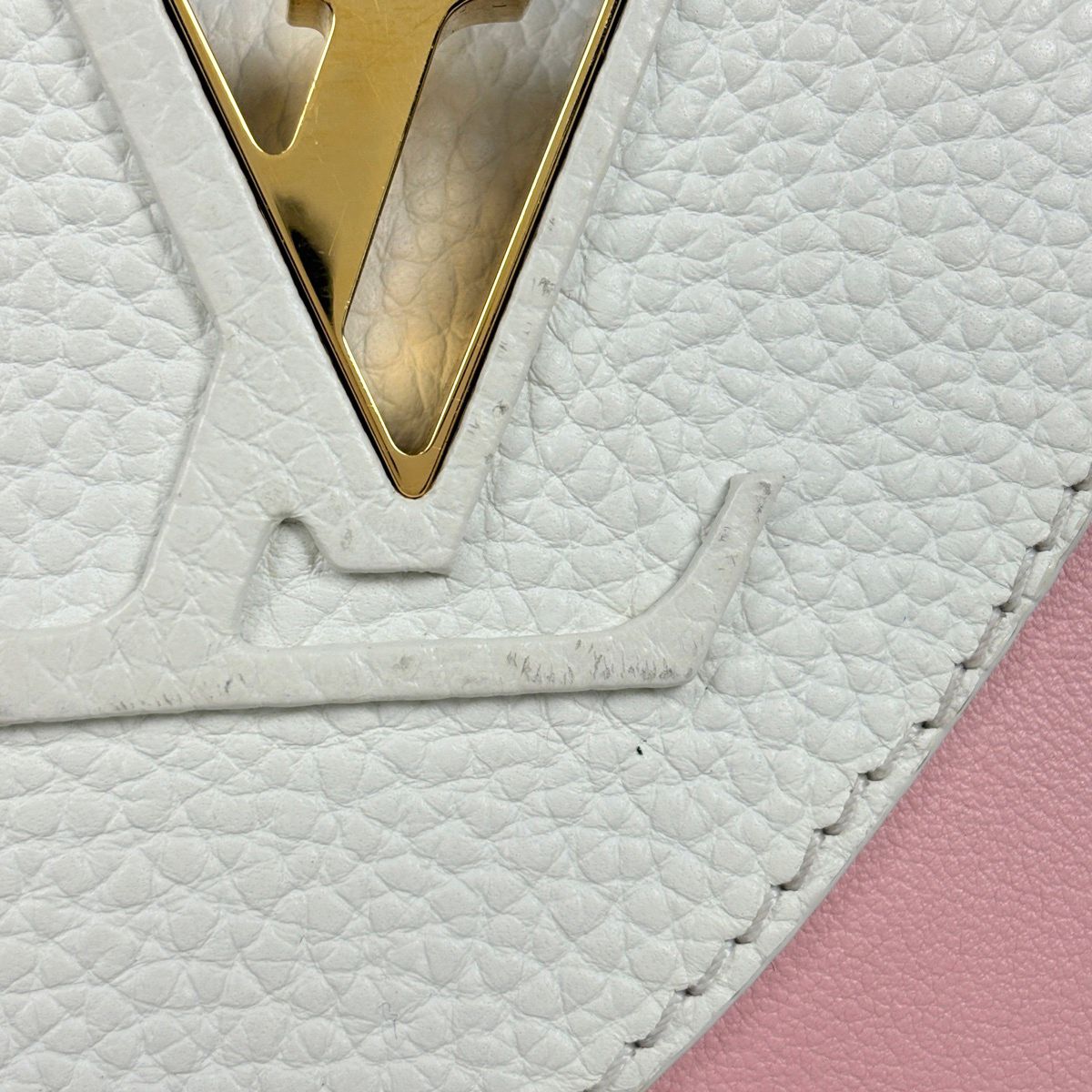 Louis Vuitton Capucines Mini 2-Way Handbag Taurillon White Pink Green — view 8