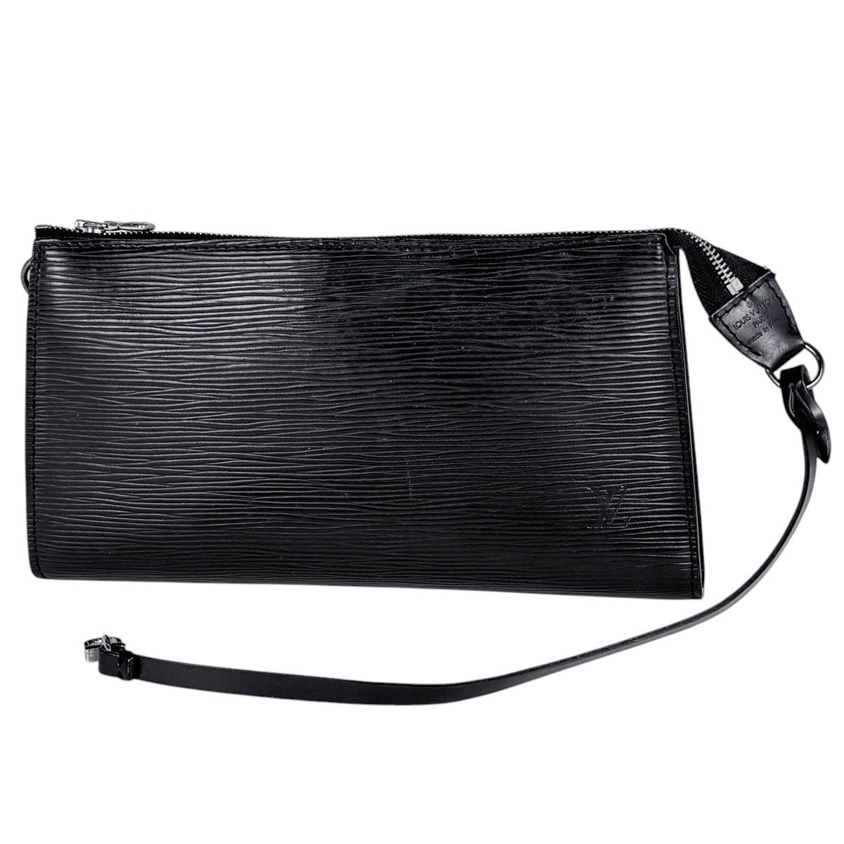 Louis Vuitton Pochette Makeup Cosmetics Handbag Pouch Epi Noir