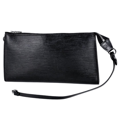 Louis Vuitton Pochette Makeup Cosmetics Handbag Pouch Epi Noir