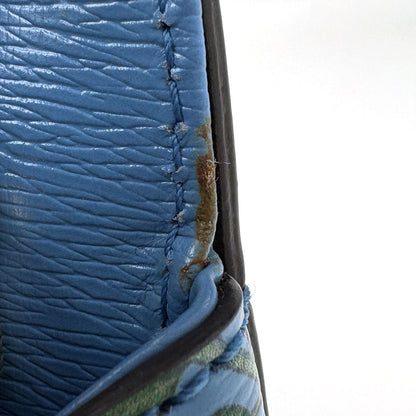 Gucci Nymfair Small New Flora Handbag 2-Way Bamboo Leather Blue — view 6