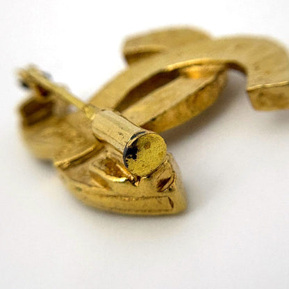 Chanel CC Logo Line Stone Brooch Gold Plated — view 3